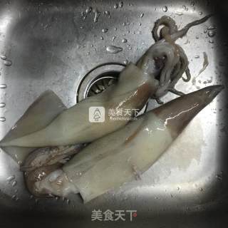 Fried Squid with Bell Pepper recipe