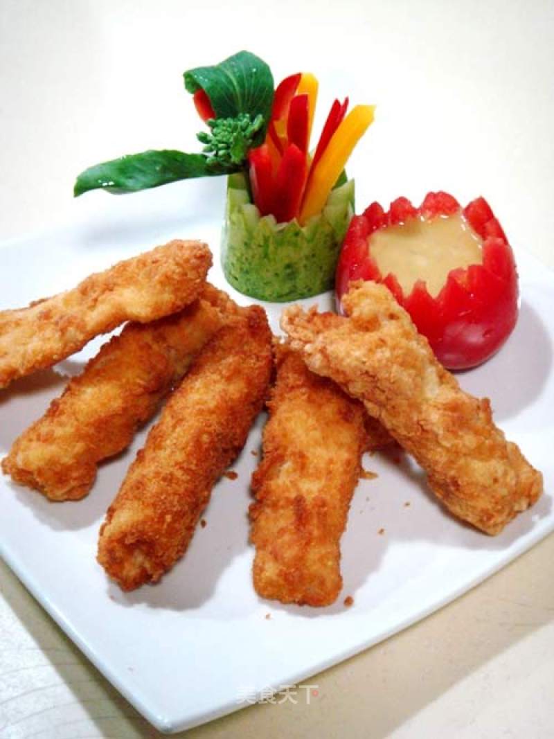 Fried Fish Steak with Sweet and Sour Mustard recipe