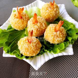 #aca烤明星大赛#roasted Potatoes and Shrimp Balls recipe