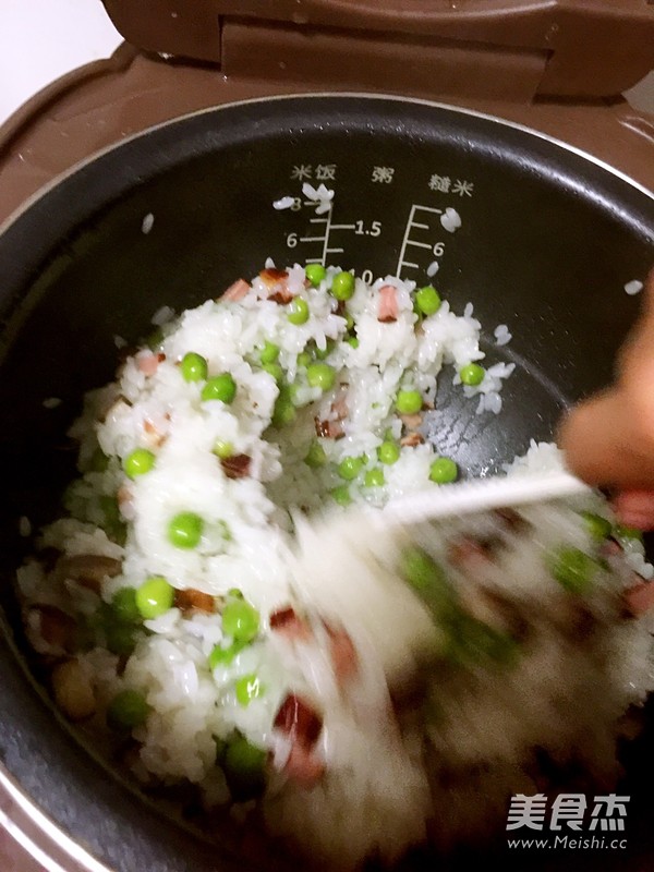 Pea Bacon Glutinous Rice recipe