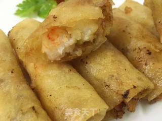 Fried Shrimp Spring Rolls recipe