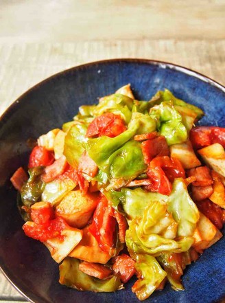 Stir-fried Cabbage with Tomatoes (quick Dishes)