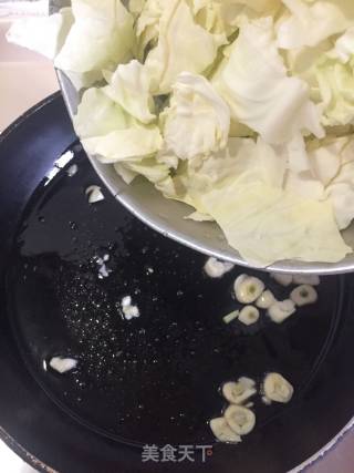 Stir-fried Garlic Sprouts with Cabbage and Black Fungus recipe