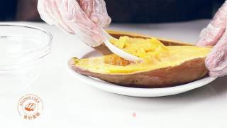 Baked Sweet Potato with Cheese recipe