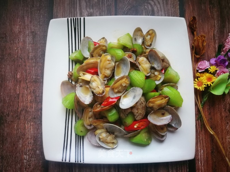 Fried Clams with Loofah recipe