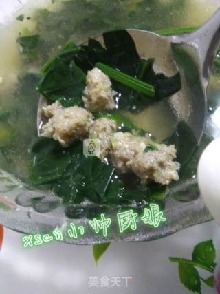 Lamb Meatballs and Spinach Soup recipe