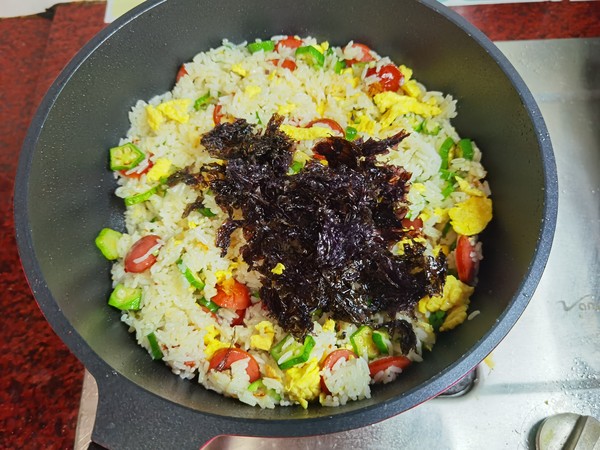 Fried Rice with Seaweed Sausage recipe