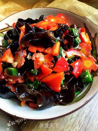 Seasonal Vegetables Mixed with Fungus recipe