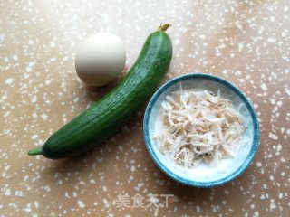 Cucumber Shredded Shrimp Skin Egg Soup recipe