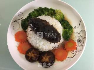 Sea Cucumber Rice with Abalone Sauce recipe