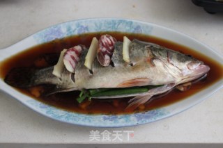 Chinese Steamed Mandarin Fish and Spring Vegetable Ribbon Noodles recipe