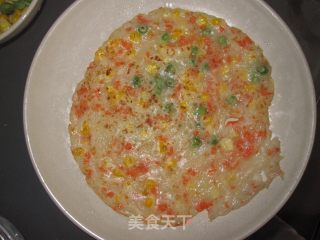 Corn Pea Carrot Cake recipe