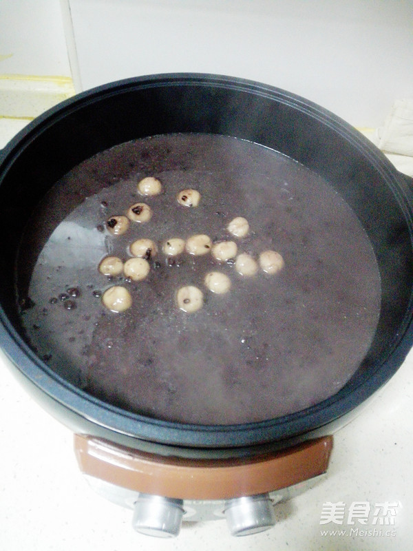 Red Bean and Black Rice Ball Porridge recipe