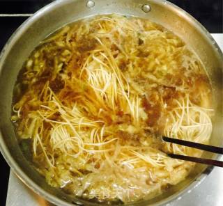 Cabbage Bone Soup Noodle Soup recipe