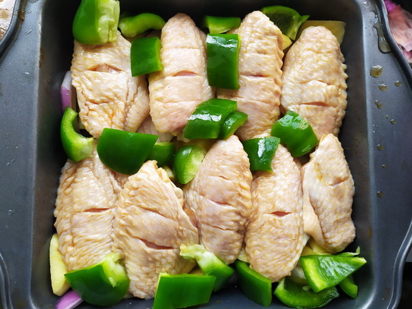 Seasonal Vegetable Chicken Wings recipe