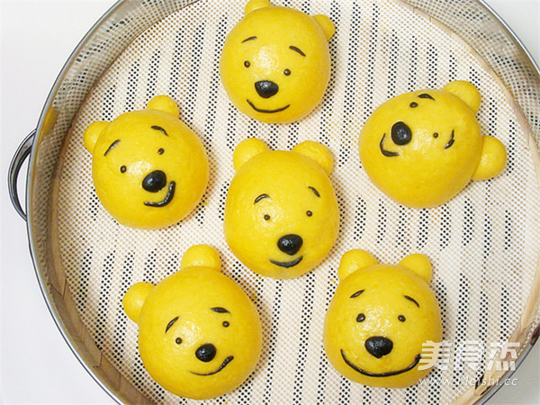 Winnie The Pooh Bean Paste Bun recipe