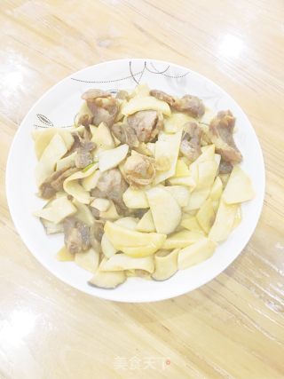 Stir-fried King Pleurotus with Sausage recipe