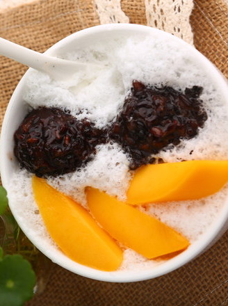 Mango White Snow Black Glutinous Rice recipe