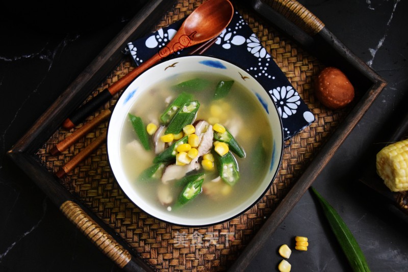 Okra Corn Lean Meat Soup recipe