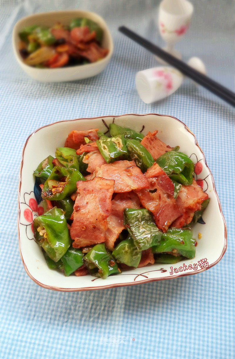 Stir-fried Bacon with Wrinkled Chili recipe