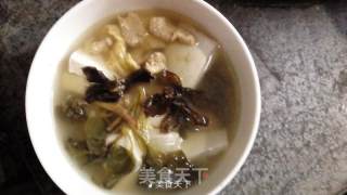 Soft Tofu Houttuynia Cordata Soup recipe