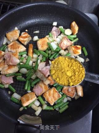 Curry Salmon Fried Rice recipe