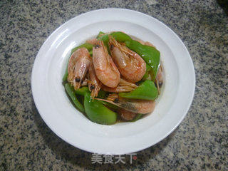 Stir-fried Arctic Sweet Shrimp with Green Peppers recipe