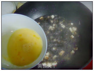Seaweed, Tofu and Egg Drop Soup. recipe