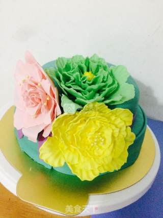 Birds and Flowers Fondant Cake (handmade Version) recipe