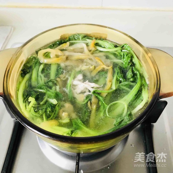 Pork Soup with Small Greens and Mustard recipe