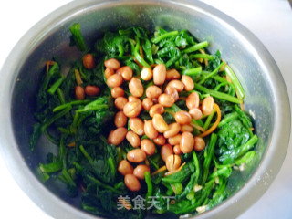[yi Ru's Private Room Refreshing Cold Dishes] Simple and Delicious---nut Spinach Tower recipe