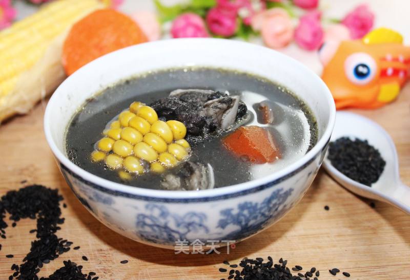 Black Sesame Crucian Carp Soup recipe