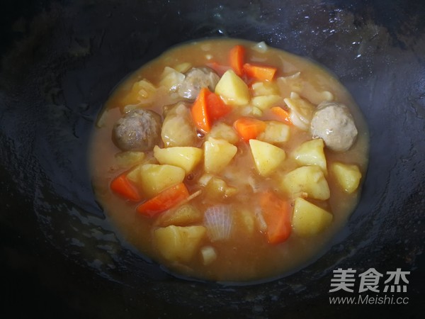 Curry Meatballs and Potato Risotto recipe