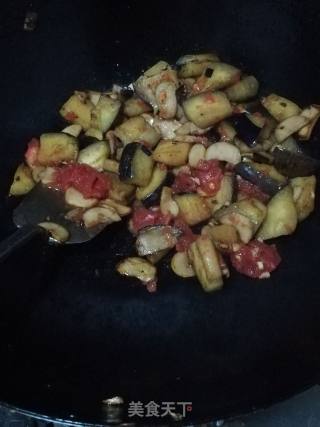Stewed Eggplant with Lotus Root recipe