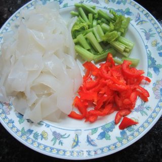 Hot Pepper Celery Rice Noodles recipe