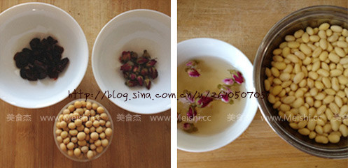 Rose Cranberry Soy Milk recipe