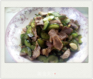 Fried Cucumber with Sliced Pork recipe