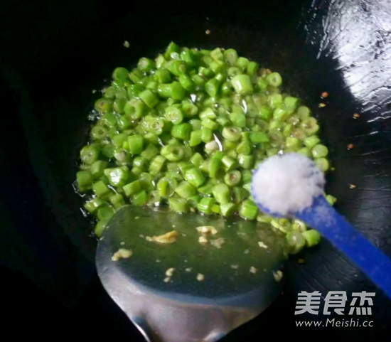 Fried Rice with String Bean and Egg recipe