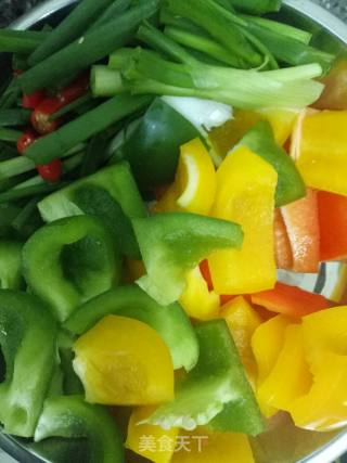 Colored Pepper Pork Liver recipe