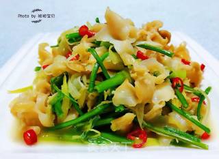 Scallion Fried Conch Slices#家乡味# recipe