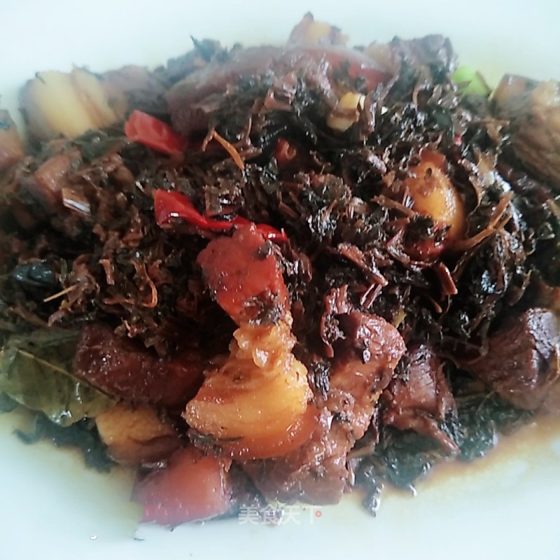 Pork with Dried Vegetables and Plum recipe