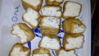 Hakka Fried Tofu Stuffed with Glutinous Rice recipe