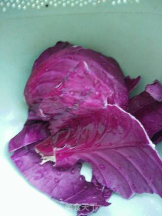 Scrambled Eggs with Purple Cabbage recipe