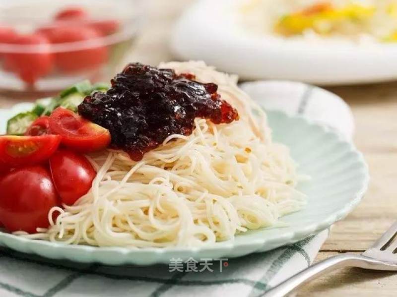 Japanese Soy Sauce Jelly Tomato Cold Noodles