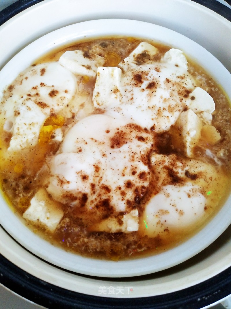 Rice Cooker Steamed Egg Tofu