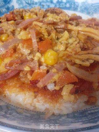 Chinese Pizza (rice Cracker Pizza) recipe