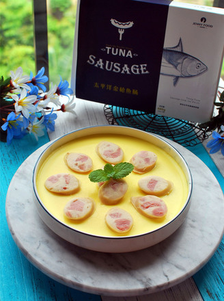 Steamed Egg with Tuna Intestines recipe