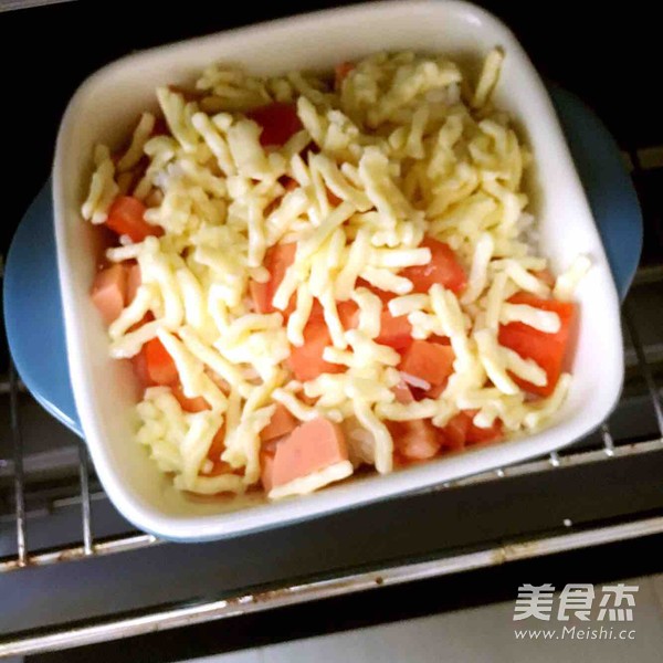 Tomato and Ham Baked Rice recipe