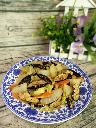 Dried Chinese Cabbage Cocoon Pupa recipe