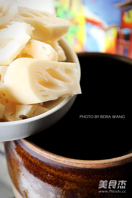 Cured Duck Braised Lotus Root recipe